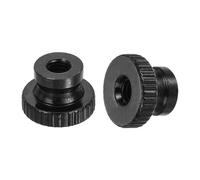 sourcing map Knurled Thumb Nut, 20Pcs M4x0.7mm Iron Round Knobs Fasteners for 3D Printer Parts, Black