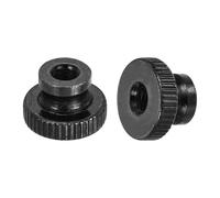 sourcing map Knurled Thumb Nut, 20Pcs M5x0.8mm Iron Round Knobs Fasteners for 3D Printer Parts, Black
