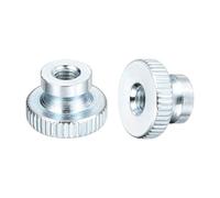 sourcing map Knurled Thumb Nut, 25Pcs M5x0.8mm Iron Round Knobs Fasteners for 3D Printer Parts, Silver Tone