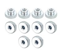 sourcing map Knurled Thumb Nuts, 15Pcs M6x1mm Iron Round Knobs Fasteners for 3D Printer Part, Silver Tone