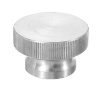 sourcing map Knurled Thumb Nuts, 1Pcs M12 x D32mm x H21.5mm Stainless Steel Round Knobs Fasteners Blind Hole Hand Screw Nut Silver for 3D Printer Parts, Machine Tools