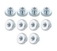 sourcing map Knurled Thumb Nuts, 20Pcs M3x0.5mm Iron Round Knobs Fasteners for 3D Printer Part, Silver Tone