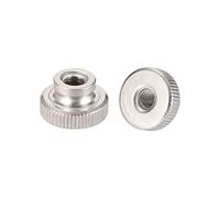 sourcing map Knurled Thumb Nuts, 20Pcs M5x0.8mm Iron Round Knobs Fasteners for 3D Printer Parts, Silver Tone