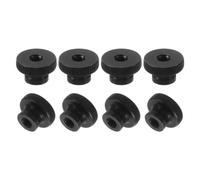 sourcing map Knurled Thumb Nuts, 24Pcs M6 Carbon Steel Nut High Head Through Hole for 3D Printer Part, Black