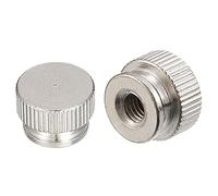 sourcing map Knurled Thumb Nuts, 5pcs M5 x D13mm x H9mm Carbon Steel Knurled Nut with Collar High Head Blind Hole Knurled Thumb Nuts for 3D Printer Parts