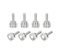sourcing map Knurled Thumb Screws, M3x10mm Brass Shoulder Bolts Grip Knobs Fasteners, Nickel Plated 8Pcs