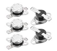 sourcing map KSD301 Thermostat 110°C/230°F 10A Normally Closed N.C Adjust Snap Disc Temperature Switch for Microwave,Oven,Coffee Makers 5pcs,Bakelite Material