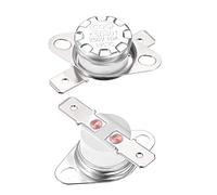 sourcing map KSD301 Thermostat 195°C/383°F 10A Normally Closed N.C Adjust Snap Disc Temperature Switch for Microwave,Oven,Coffee Maker 2pcs