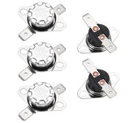 sourcing map KSD301 Thermostat 20°C/68°F 10A Normally Closed N.C Adjust Snap Disc Temperature Switch for Microwave,Oven,Coffee Makers 5pcs,Bakelite Material