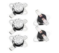 sourcing map KSD301 Thermostat 20°C/68°F 10A Normally Open N.O Adjust Snap Disc Temperature Switch 5pcs,Bakelite Material