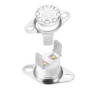 sourcing map KSD301 Thermostat 230°C/446°F 10A Normally Closed N.C Adjust Snap Disc Temperature Switch for Microwaves,Oven,Coffee Maker 2pcs,Ceramic Material