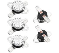 sourcing map KSD301 Thermostat 25°C/77°F 10A Normally Closed N.C Adjust Snap Disc Temperature Switch for Microwave,Oven,Coffee Makers 5pcs,Bakelite Material
