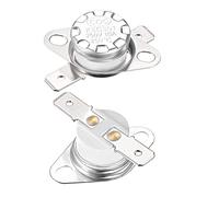 sourcing map KSD301 Thermostat 250°C/482°F 10A Normally Closed N.C Adjust Snap Disc Temperature Switch for Microwave,Oven,Coffee Maker 2pcs