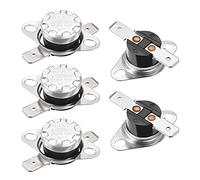 sourcing map KSD301 Thermostat 50°C/122°F 10A Normally Closed N.C Adjust Snap Disc Temperature Switch for Microwave,Oven,Coffee Makers 5pcs,Bakelite Material