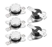 sourcing map KSD301 Thermostat 60°C/140°F 10A Normally Closed N.C Adjust Snap Disc Temperature Switch for Microwave,Oven,Coffee Makers 5pcs,Bakelite Material