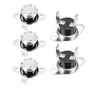 sourcing map KSD301 Thermostat 70°C/158°F 10A N.C Adjust Snap Disc Temperature Switch for Microwave,Oven,Coffee Maker 2pcs,Bakelite Material