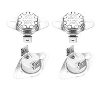 sourcing map KSD301 Thermostat 75℃/167°F 16A Normally Closed N.C Temperature Switch for Microwaves,Oven,Coffee Maker 4 Pcs,Ceramic Material