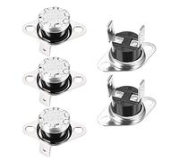 sourcing map KSD301 Thermostat 75°C/167°F 10A N.C Adjust Snap Disc Temperature Switch for Microwave,Oven,Coffee Maker 5pcs,Bakelite Material