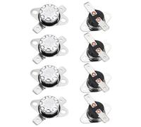 sourcing map KSD301 Thermostat 80°C/176°F 10A Normally Closed N.C Adjust Snap Disc Temperature Switch for Microwave,Oven,Coffee Makers 8pcs,Bakelite Material