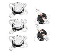 sourcing map KSD301 Thermostats 60°C/140°F 10A Normally Open N.O Adjust Snap Disc Temperature Switch 5pcs,Bakelite Material