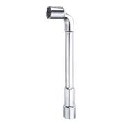 sourcing map L Shaped Angled Hex Socket Wrench 18mm High Carbon Steel Double Ended Metric 6 Point Tubular Socket Spanner for General Repairing, Pipeline, Bicycle Car Maintenance