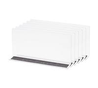 sourcing map L Type Shelf Dividers, PVC Clear Closet Shelf Separator Organizer Clapboard for Cabinet Supermarket With Magnetic Strip 25 x 4 x 12cm Pack of 6