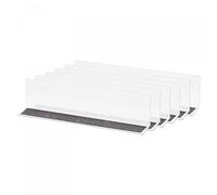 sourcing map L Type Shelf Dividers, PVC Clear Closet Shelf Separator Organizer Clapboard for Cabinet Supermarket With Magnetic Strip 25 x 3 x 6cm Pack of 6