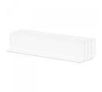 sourcing map L Type Shelf Dividers, PVC Clear Closet Shelf Separator Organizer Clapboard for Kitchen Cabinet Bookcase Office Supermarket 35 x 4 x 6cm Pack of 4