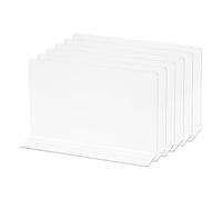 sourcing map L Type Shelf Dividers, PVC Clear Closet Shelf Separator Organizer Clapboard for Kitchen Cabinet Bookcase Office Supermarket 20 x 4 x 12cm Pack of 6