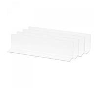 sourcing map L Type Shelf Dividers, PVC Clear Closet Shelf Separator Organizer Clapboard for Kitchen Cabinet Bookcase Office Supermarket 25 x 3 x 6cm Pack of 4