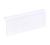 sourcing map Label Holder L Shape 100x40mm Clear Plastic for Wire Shelf, Pack of 30