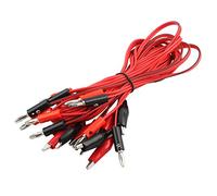 sourcing map Laboratory Power Supply Double Alligator Clip to Banana Connector Audio Video Test Cable 1M Long 5 Pcs