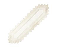 sourcing map Lace Table Runner, 47 x 14 Inch Crochet Table Runner Dresser Scarf, Desk Dresser Scarf Vintage Lace Cloth for Wedding Party Bedrooms Furniture Decorations, Beige-WX-1088