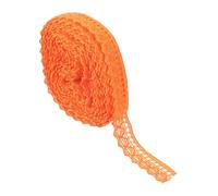 sourcing map Lace Trim, 5 Yards 1/2 Inch Vintage Lace Ribbons for DIY Sewing Craft Gift Package Decoration Wedding Headbands Orange