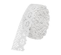 sourcing map Lace Trim Ribbon 10 Yards 1 Inch Cotton Trim for Craft,Gift Wrappers,Headbands,Wedding White Style 11