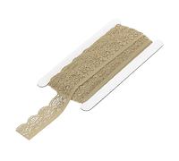 sourcing map Lace Trim Vintage Crochet 0.98" x 10yards Light Khaki Stretch Lace Ribbon for DIY Scrapbooking Clothes Fabric Wedding Decoration Gift Wrap