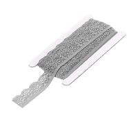 sourcing map Lace Trim Vintage Crochet 0.98" x 10yards Medium Gray Stretch Lace Ribbon for DIY Scrapbooking Clothes Fabric Wedding Decoration Gift Wrap