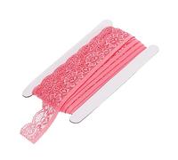 sourcing map Lace Trim Vintage Crochet 0.98" x 10yards Watermelon Red Stretch Lace Ribbon for DIY Scrapbooking Clothes Fabric Wedding Decoration Gift Wrap