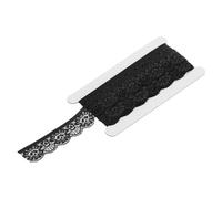 sourcing map Lace Trim Vintage Crochet 0.98" x 5yards Black Lace Ribbon for DIY Scrapbooking Clothes Fabric Wedding Decoration Gift Wrap