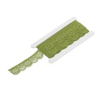 sourcing map Lace Trim Vintage Crochet 0.98" x 5yards Grass Green Lace Ribbon for DIY Scrapbooking Clothes Fabric Wedding Decoration Gift Wrap