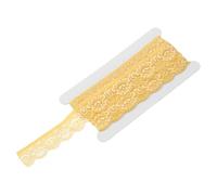 sourcing map Lace Trim Vintage Crochet 0.98" x 5yards Yellow Lace Ribbon for DIY Scrapbooking Clothes Fabric Wedding Decoration Gift Wrap