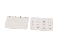 sourcing map Lady 3 Rows 4 Hooks Brassiere Bra Extension Strap Extender 2pcs White