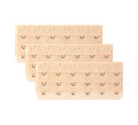 sourcing map Lady 3 Rows 6 Hooks Underwear Buckle Bra Strap Adapter 3 Pieces Beige