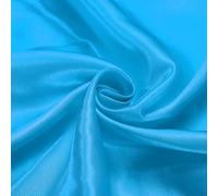 sourcing map Lake Blue Satin Fabric by The Yard, 2 Yards 60" Wide Silky Satin Fabric Solid Satin Cloth Fabric for Bridal Dress Wedding Decorations Crafts Sewing