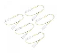 sourcing map Lamp Connecting Wire for T4 T5 T8 LED Tubing, 50cm 3 Pin Double End Light Link Cords Extension Cable Pack of 5