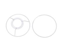 sourcing map Lamp Shade Ring, 120mm Dia. Lampshade Holder Frame Ring for E26/E27 Lamp Socket, Baked Coating Iron 1 Set