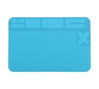 sourcing map Large 30x20cm ESD Silicone Soldering Mat Heat Insulation 932°F Anti Static Electronic Repair Work Mat for Solder Iron Station Workbench Blue