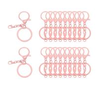 sourcing map Large Lobster Claw Clasps with Key Rings Light Pink 20 Pcs | Colorful Keychain Clip Hooks Bulk for Bag Purse Charm Key Chain Supplies DIY Crafts