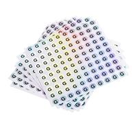 Sourcing Map Laser Capital Letter Stickers, 3/8" Alphabet G Round Self-Adhesive Reflective Letters for Inventory, Storage, Organizing - 10 Sheets (1000 Stickers)