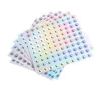 sourcing map Laser Capital Letter Stickers, 3/8" Alphabet L Round Self-Adhesive Reflective Letter Stickers for Inventory, Storage, Organizing,10 Sheets(1000 Stickers)